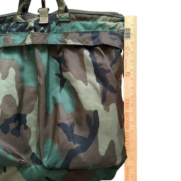 Vintage 90s Y2K Camo Purse Bag Camouflage Nylon Womens Large Green Clueless Edit - Picture 16 of 16